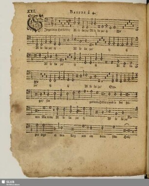 XXI. Singet dem Herrn ein neues Lied