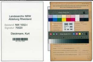 Entnazifizierung Kurt Dieckmann , geb. 06.05.1903 (Kaufmann)