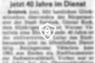 Amtsrat [Name maskiert] jetzt 40 Jahre im Dienst