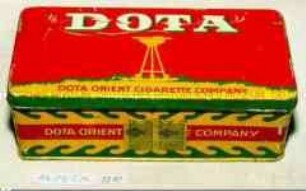 Blechdose für 50 Stück Zigaretten "DOTA DOTA ORIENT CIGARETTE COMPANY"