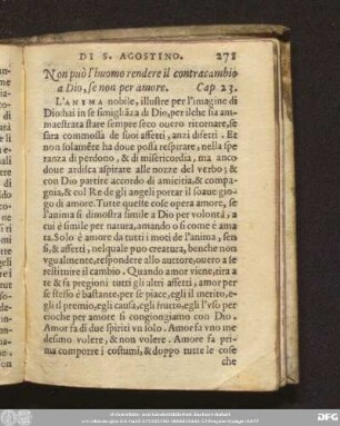 Non può l'huomo rendere il contracambio a Dio, se non per amore. Cap 23.