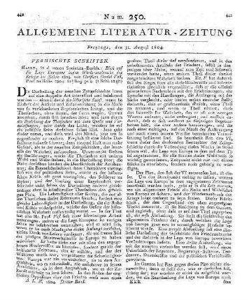 1804: Allgemeine Literatur-Zeitung