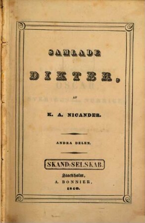 Samlade Dikter, 2