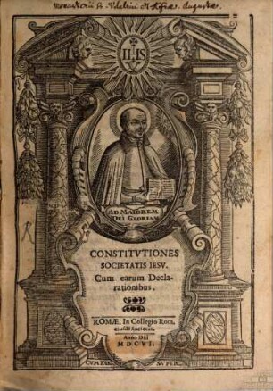 Constitutiones examinis generalis Societatis Jesu : c. earum declarationibus