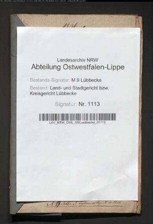 Erblasser: Schnucke auch Schnücke, Friedrich Wilhelm; Erblasser: Schnucke auch Schnücke, Cathrine Wilhelmine, geb. Hilker: