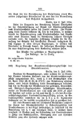 Regelung der Krankenversicherungspflicht der Staatsbeamten : [A. Behörden und Beamte]