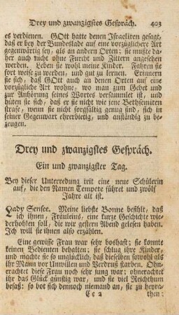 Drey und zwanzigstes Gespräch