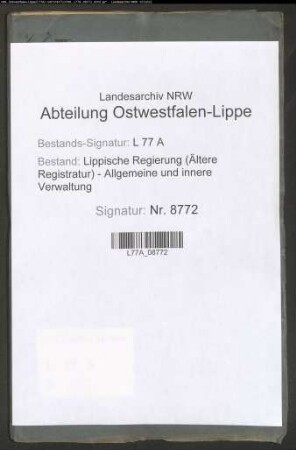 Landstraße zwischen Alverdissen und Barntrup (Distrikt 30/III, 9), Bd. 3