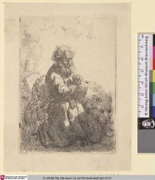 [Der Hl. Hieronymus im Gebet knieend; St. Jerome Kneeling in Prayer, Looking Down; Saint Jerôme]