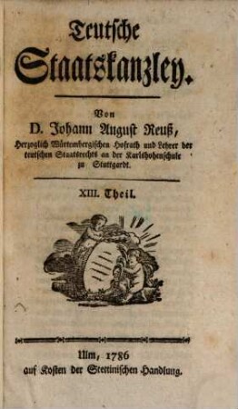 Teutsche Staatskanzlei, 13. 1786