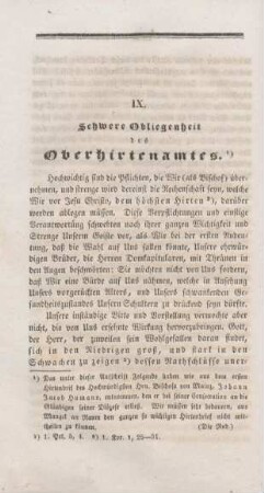 164-170 Schwere Obliegenheit des Oberhirtenamtes