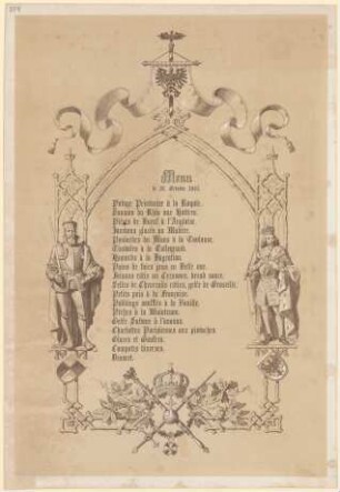 Menükarte : Krönung Wilhelm I.