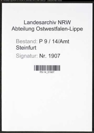 Heiratsregister Standesamt Amt Steinfurt