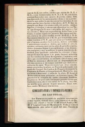 Geografía física y topografía-médica de las Tunas.