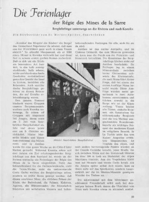 Die Ferienlager der Régie des Mines de la Sarre
