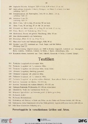 Textilien (Nr. 911-927)