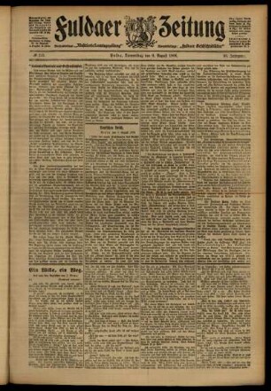 Ausgabe vom Donnerstag, den 09. August 1906.
