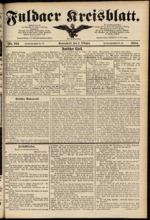 Ausgabe vom Samstag, den 08. Oktober 1904.
