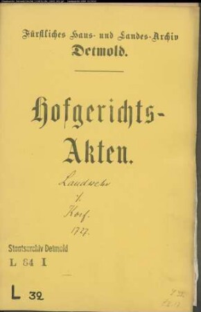 Landwehr, Anton Adolf aus Lübrassen gegen Jobst Henrich Korff zu Niedermeien - Schuldforderung