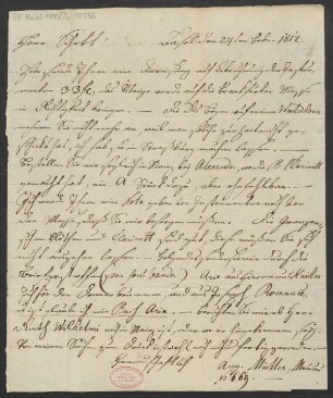 Brief an B. Schott's Söhne : 24.02.1812