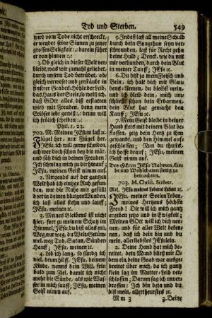 703. M. Christ. Scriver. - 736. Komm süsser Tod, komm selge Ruh,[...]