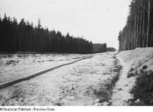 Lingenau, Autobahnbaustelle, Feldbahngleis
