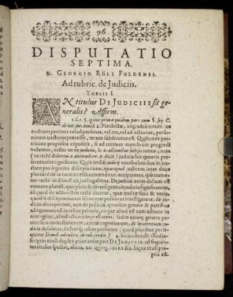 Disputatio Septima