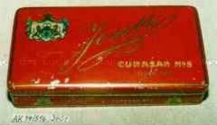 Blechdose für 50 Stück Zigaretten "Josetti CURASAN No. 5 GOLD TIPS"