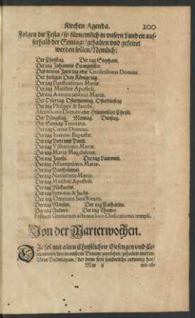 Von der Marterwochen.