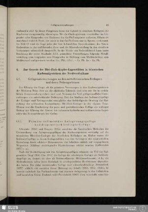 4. Zur Genesis der Blei-Zink-Kupfer-Lagerstätten in triassischen Karbonatgesteinen des Nordwestbalkans