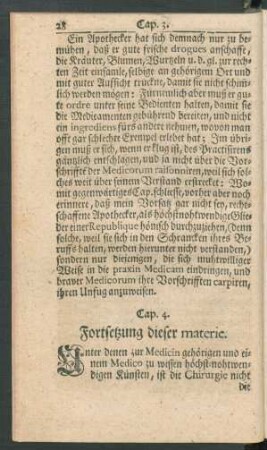 Cap. 4. Fortsetzung dieser materie.