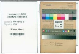 Entnazifizierung Heinz Breker , geb. 23.04.1902 (Arbeiter)