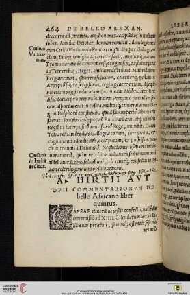 De bello Africano liber quintus