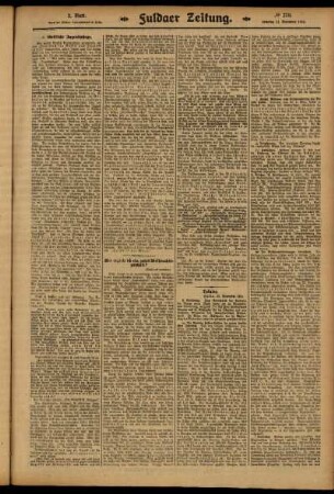 Zweite Ausgabe vom Samstag, den 22. November 1913.