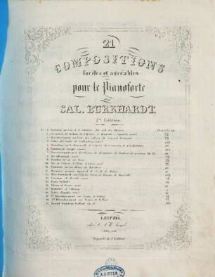 21 compositions faciles et agréables pour le pianoforte, 6. Cavatine de Caraffa, variée