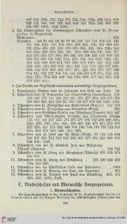 E. Bruderschaften und Marianische Kongregationen