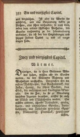 Zwey und vierzigstes Capitel. Würmer.