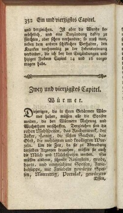 Zwey und vierzigstes Capitel. Würmer.