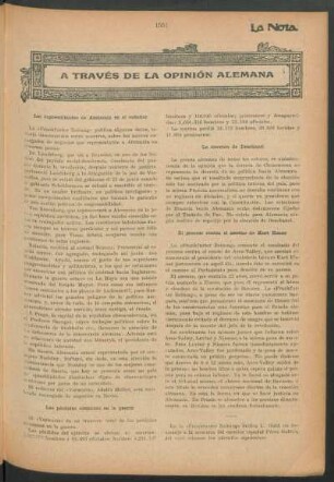 A través de la opinión alemana