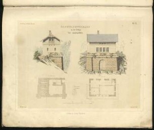 Bahnwärterhaus an der Steige bei Geisslingen. Ansichten und Grundrisse