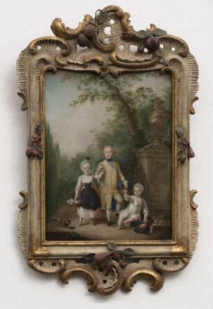 Gemälde: Drei Kinder im Park