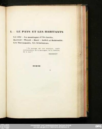 I. — Le Pays Et Les Habitants
