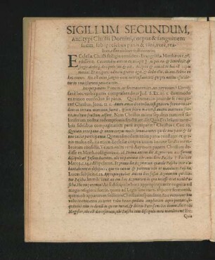 Sigillum Secundum.