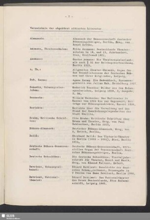 Verzeichnis der abgekürzt zitierten Literatur