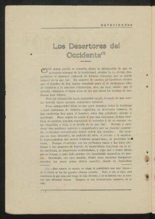 Los Desertores del Occidente