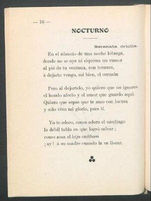 Nocturno : Serenata criolla