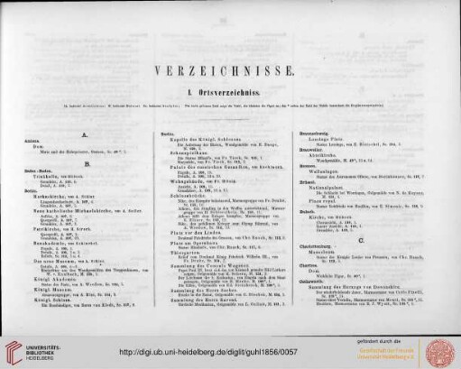 Verzeichnisse