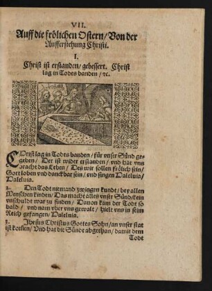 VII. Auff die frölichen Ostern/ Von der Aufferstehung Christi.