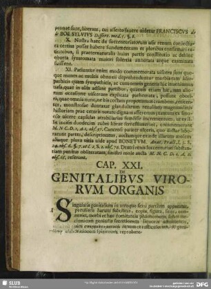 Cap. XXI. De Genitalibus Virorum Organis