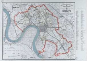 Übersichtsplan der Bürgermeisterei Benrath, Straßenbefestigung